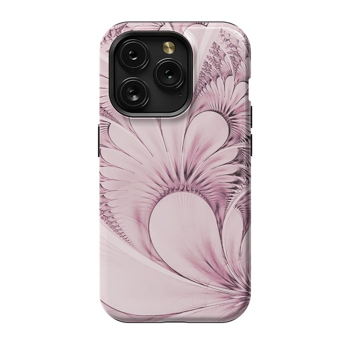 iPhone 15 Pro StrongFit Pink Flourish Fractal by Andrea Haase
