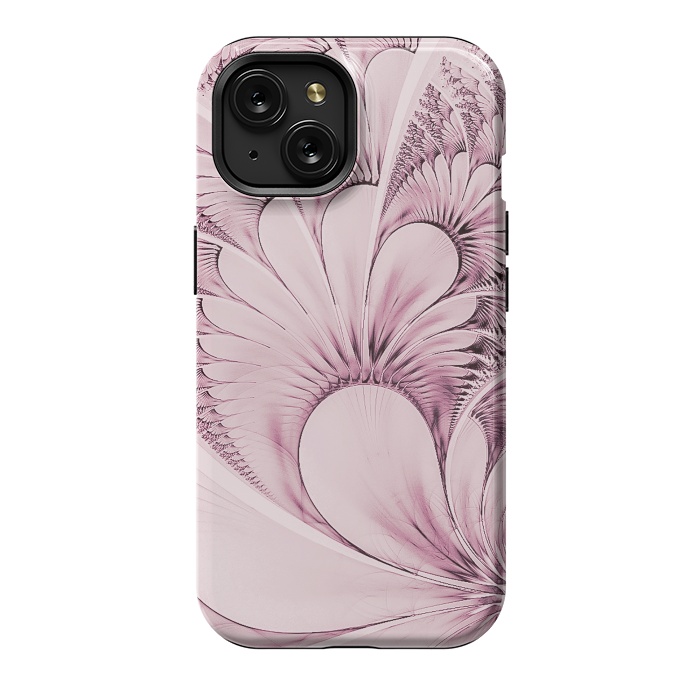 iPhone 15 StrongFit Pink Flourish Fractal by Andrea Haase