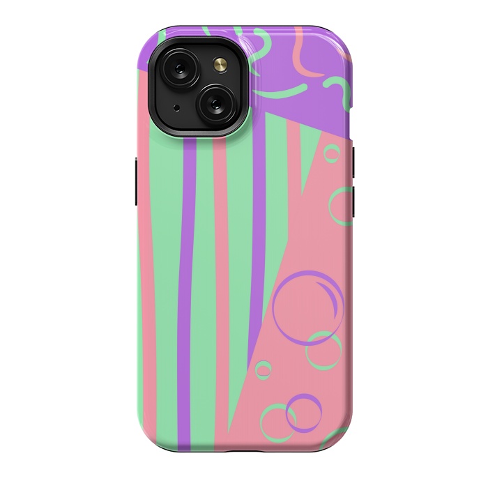 iPhone 15 StrongFit PINK ABSTRACT PATTERN by MALLIKA