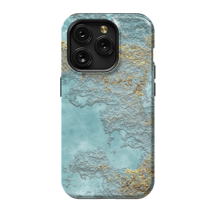 iPhone 15 Pro StrongFit Gold Teal Minearal by Andrea Haase