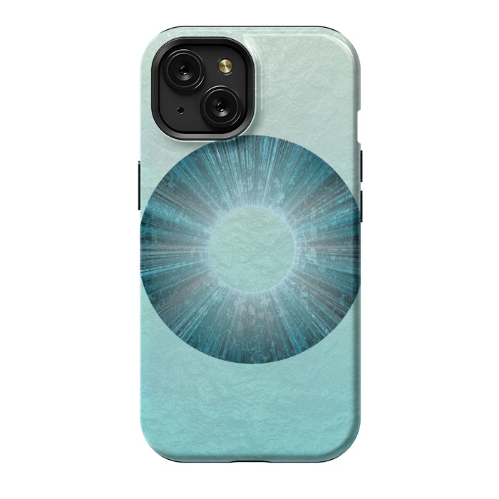 iPhone 15 StrongFit Turquoise Alien Iris 2 by Andrea Haase
