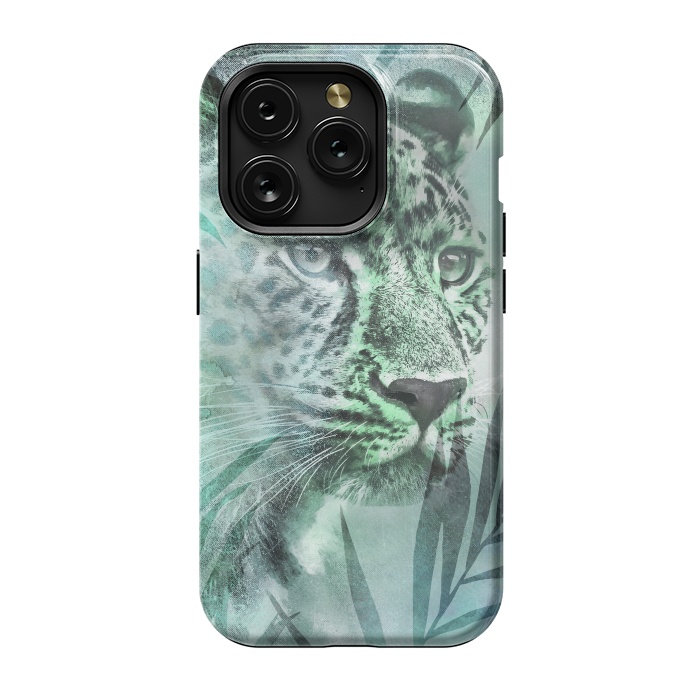 iPhone 15 Pro StrongFit Cheetah Green Jungle 2 by Andrea Haase