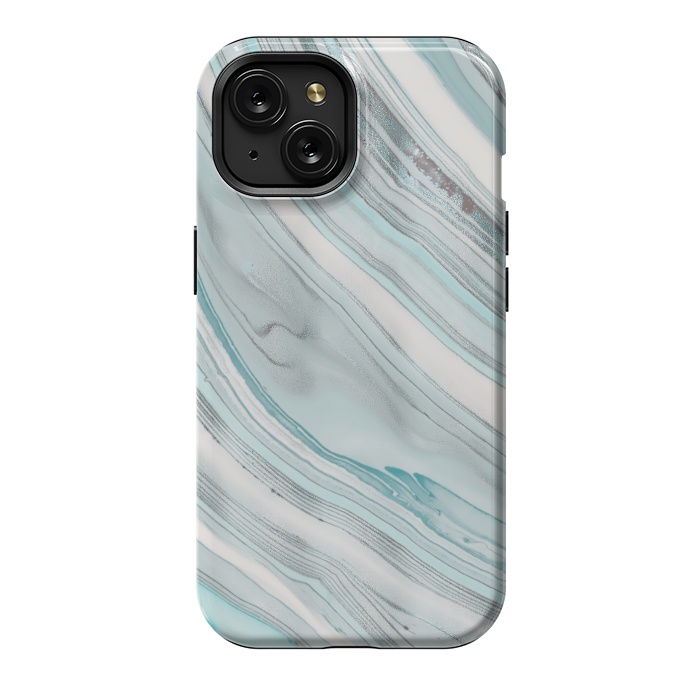 iPhone 15 StrongFit Teal Marble Elegance 2 by Andrea Haase