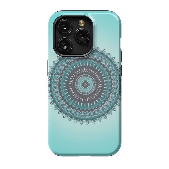 iPhone 15 Pro StrongFit Mandala Turquoise 2 by Andrea Haase