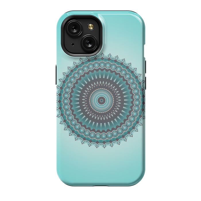 iPhone 15 StrongFit Mandala Turquoise 2 by Andrea Haase
