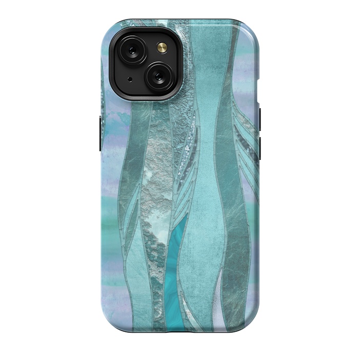 iPhone 15 StrongFit Turquoise Green Glamour by Andrea Haase
