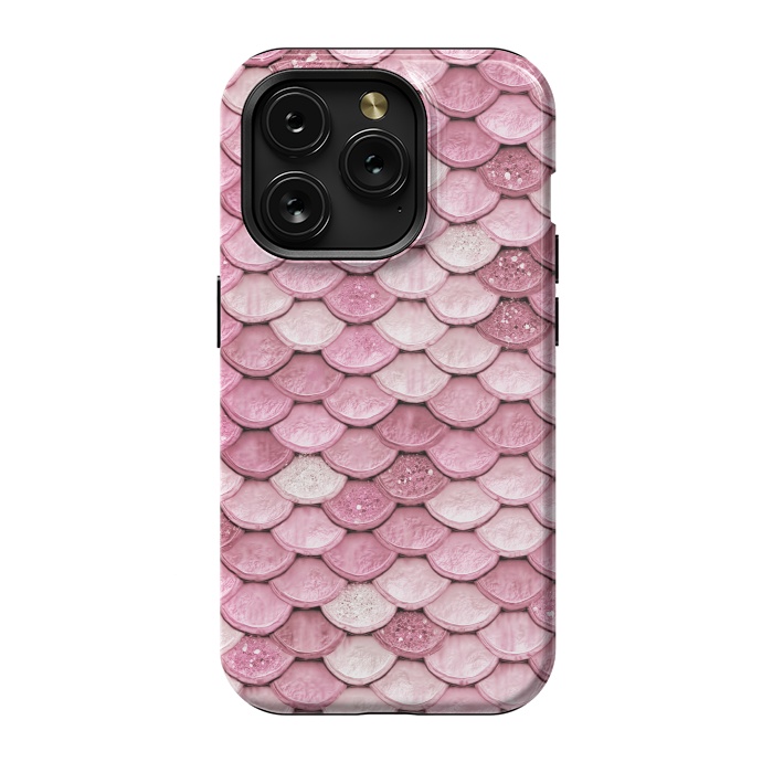 iPhone 15 Pro StrongFit Pink Glitter Mermaid Scales by  Utart