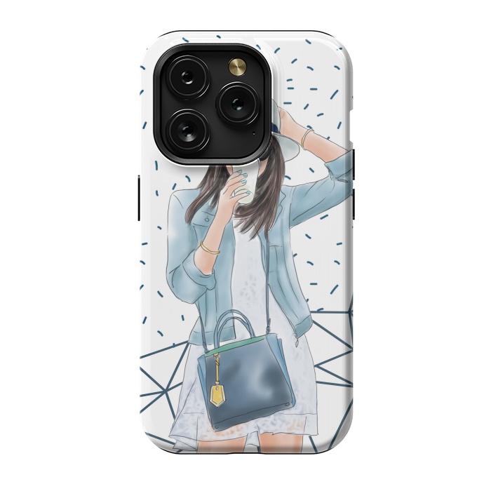 iPhone 15 Pro StrongFit Trendy City Fashion Girl by DaDo ART