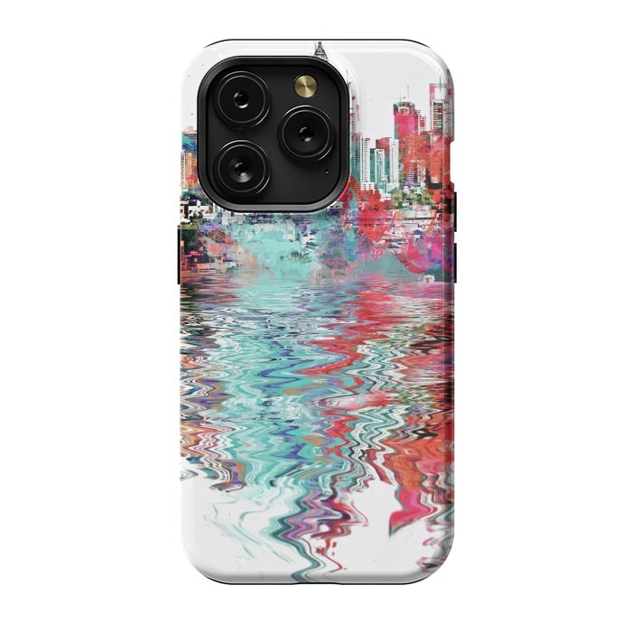 iPhone 15 Pro StrongFit Surreal City Skyline by Andrea Haase