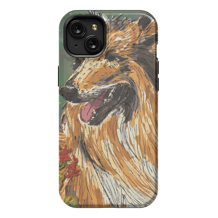 iPhone 15 Plus StrongFit Rough Collie (Summer) by Lotti Brown