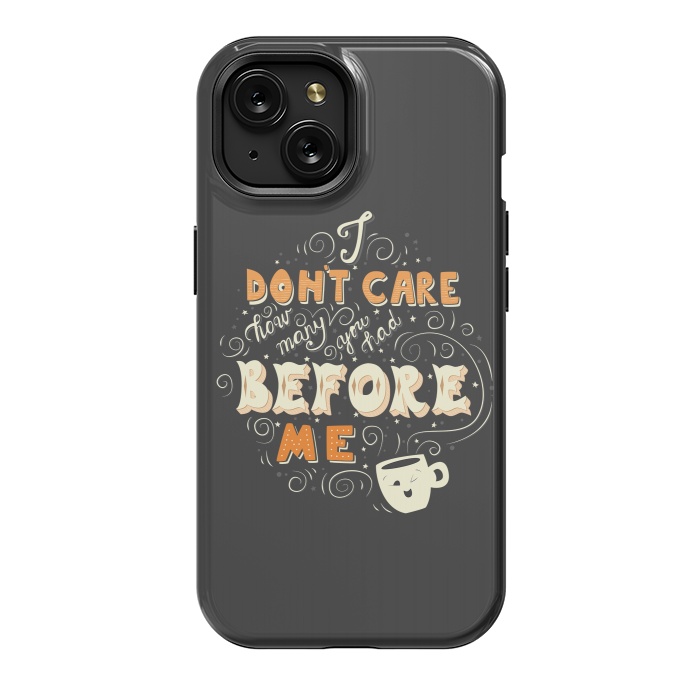 iPhone 15 StrongFit Coffee typography funny design by Jelena Obradovic