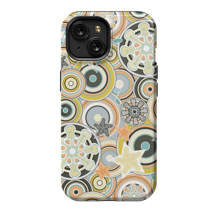 iPhone 15 StrongFit Glam Boho Rock in Navy and Green by Paula Ohreen