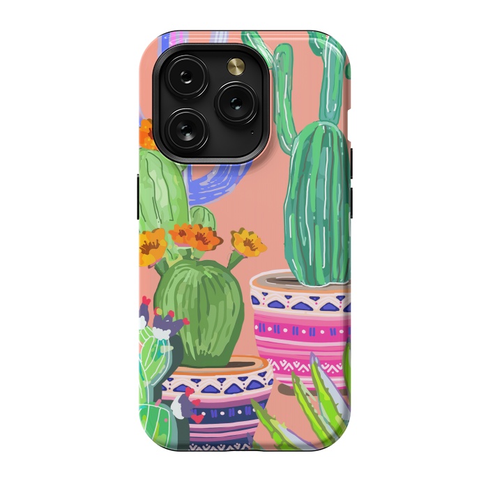iPhone 15 Pro StrongFit Cactus wonderland by MUKTA LATA BARUA