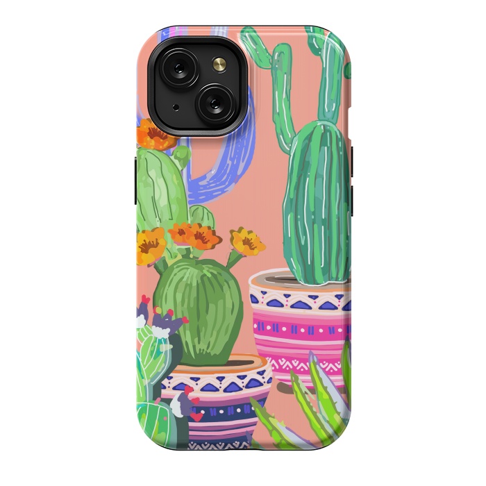 iPhone 15 StrongFit Cactus wonderland by MUKTA LATA BARUA