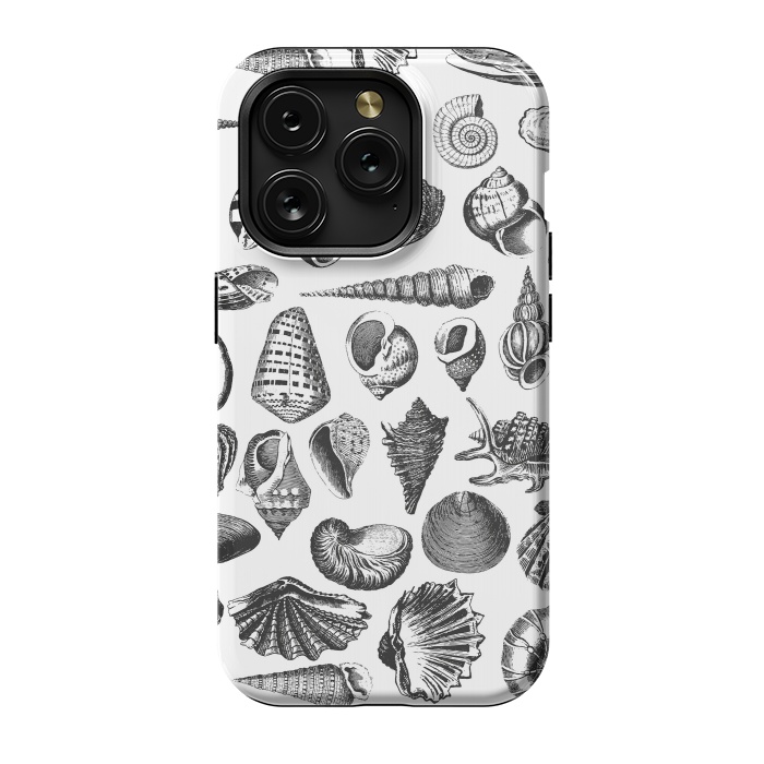 iPhone 15 Pro StrongFit Vintage Seashell Collection Black And White by Andrea Haase