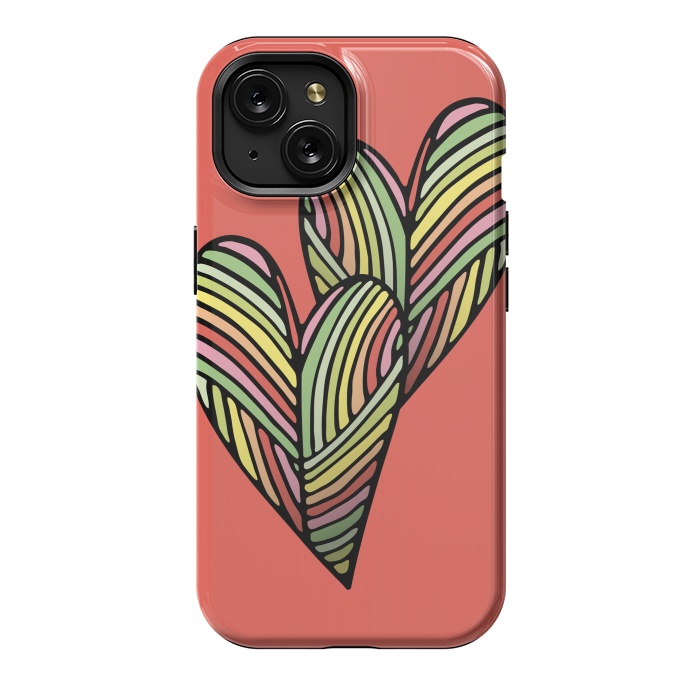 iPhone 15 StrongFit Two Hearts by Majoih