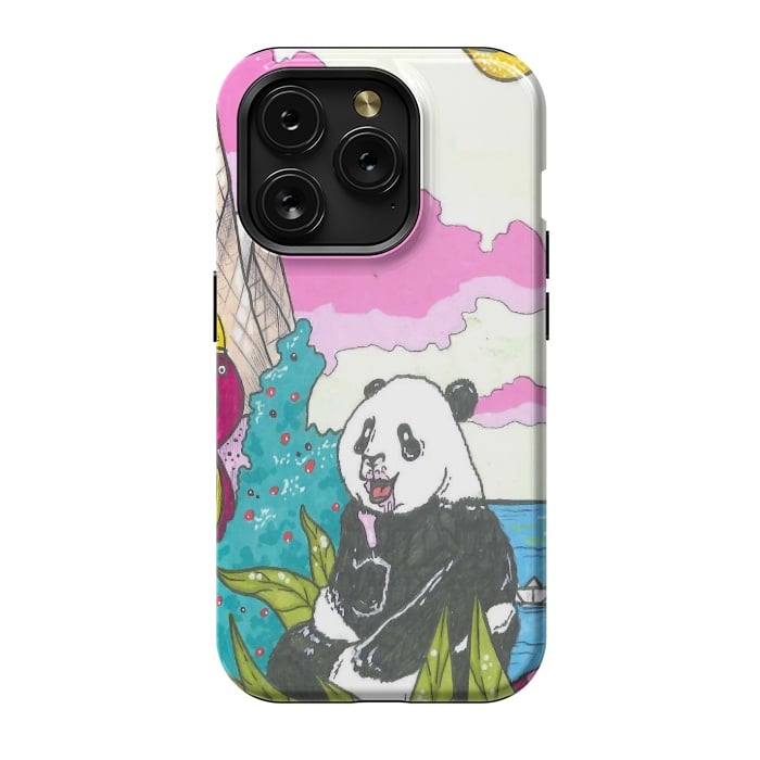 iPhone 15 Pro StrongFit sugar panda by Varo Lojo