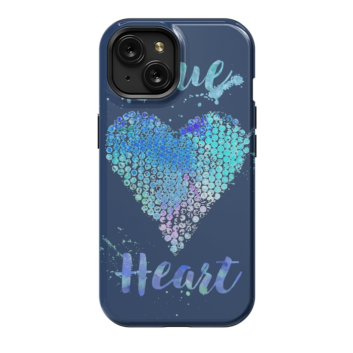 iPhone 15 StrongFit Blue Heart  by Andrea Haase