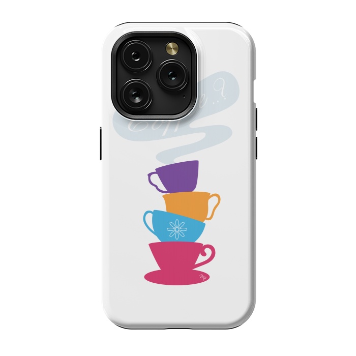iPhone 15 Pro StrongFit Bright Coffee Cups by Martina