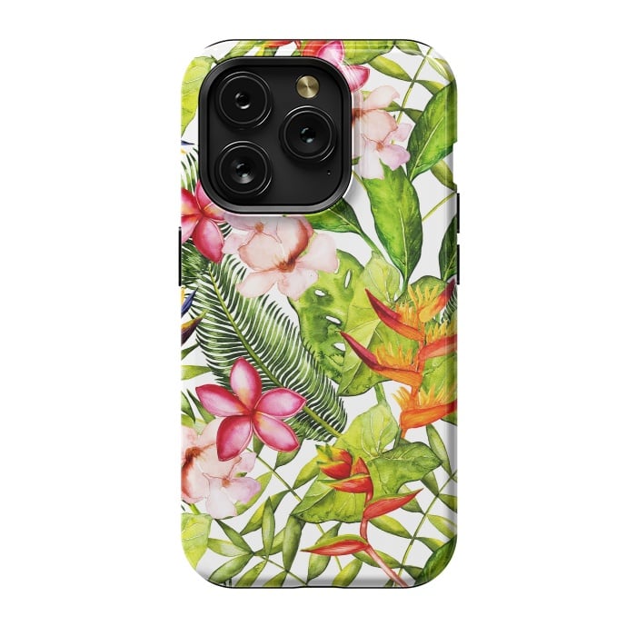 iPhone 15 Pro StrongFit Aloha Tropical Flower Jungle Pattern by  Utart