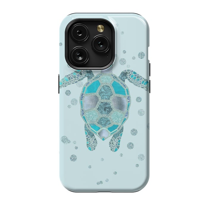 iPhone 15 Pro StrongFit Underwater Glamour Turtle by Andrea Haase