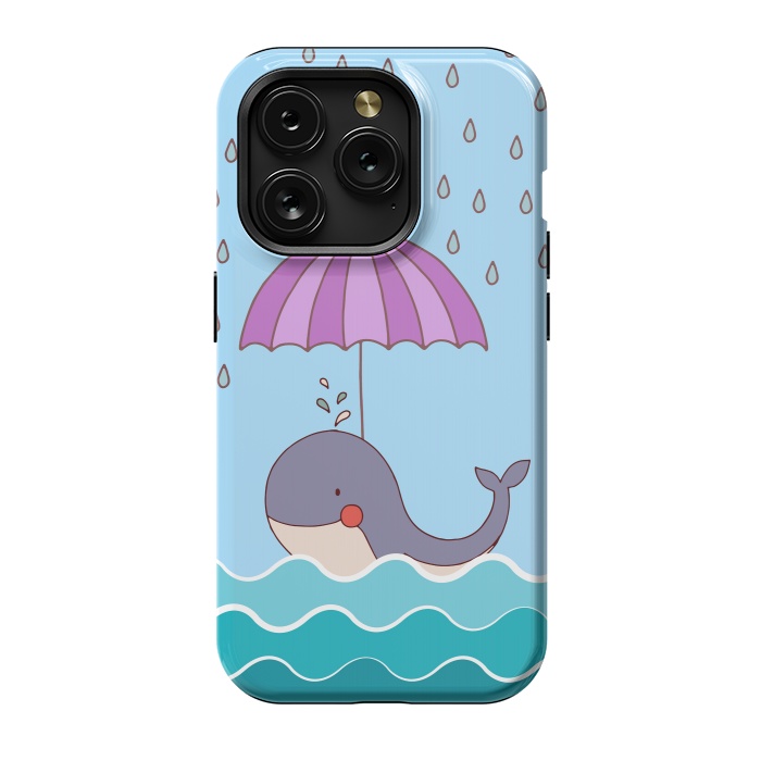iPhone 15 Pro StrongFit Swimming Whale by Creativeaxle