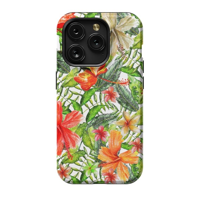 iPhone 15 Pro StrongFit Hibiscus Pattern by  Utart