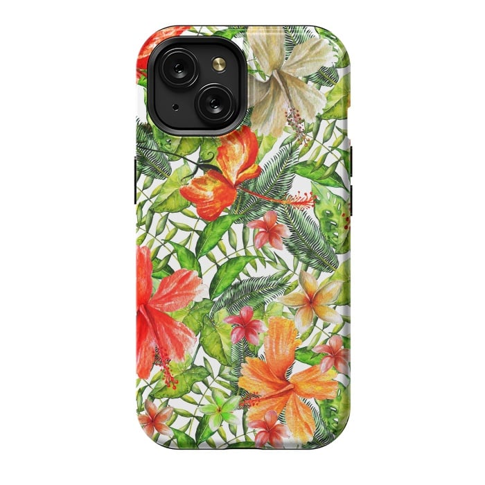 iPhone 15 StrongFit Hibiscus Pattern by  Utart