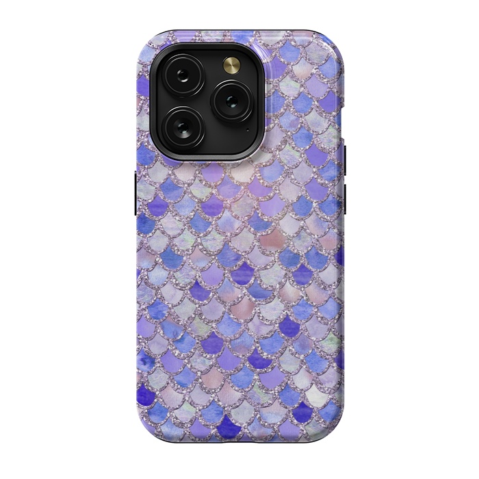 iPhone 15 Pro StrongFit Purple hand drawn mermaid scales by  Utart