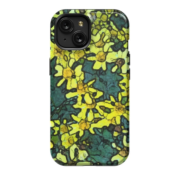 iPhone 15 StrongFit Yellow Daisies by Majoih