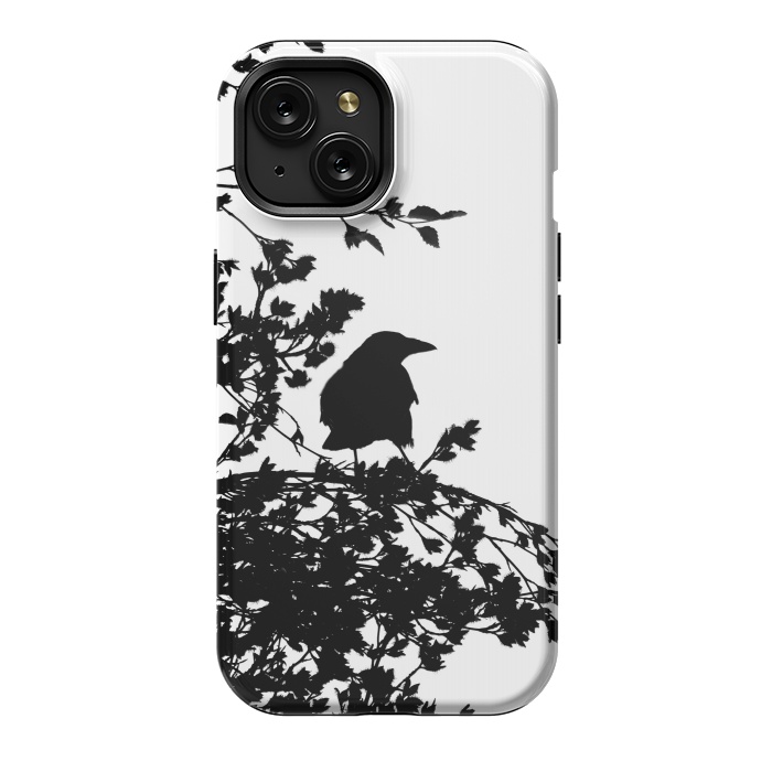 iPhone 15 StrongFit Black And White Bird by Andrea Haase