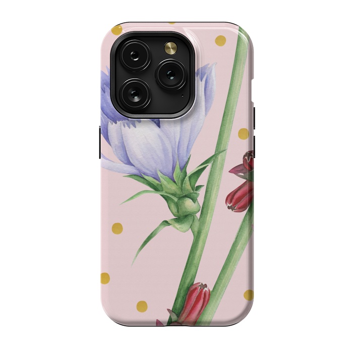 iPhone 15 Pro StrongFit Purple Chicory by Creativeaxle