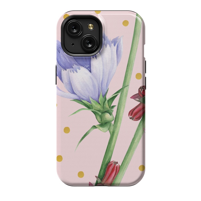 iPhone 15 StrongFit Purple Chicory by Creativeaxle