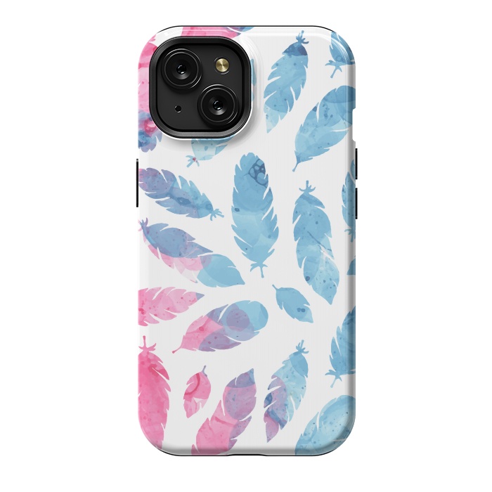 iPhone 15 StrongFit Peaceful Feather by Creativeaxle