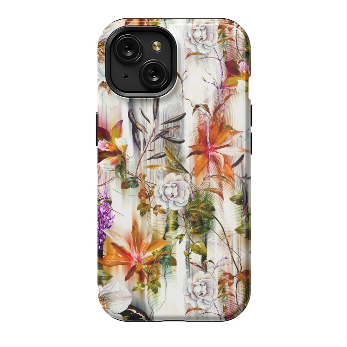 iPhone 15 StrongFit Abstract Motion Blur Floral Botanical by Mmartabc