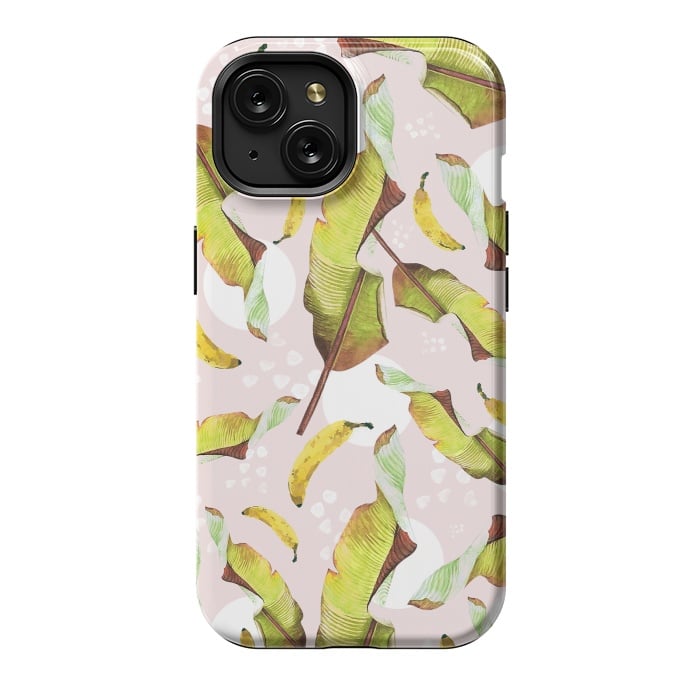 iPhone 15 StrongFit Banana leaf and bananas by Mmartabc