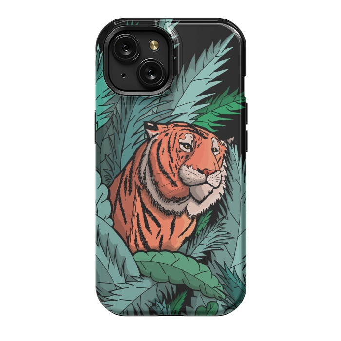 iPhone 15 StrongFit As the tiger emerged from the jungle by Steve Wade (Swade)