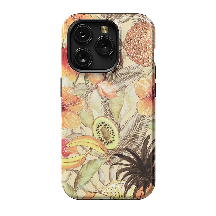 iPhone 15 Pro StrongFit Aloha Retro Fruit and Flower Jungle by  Utart