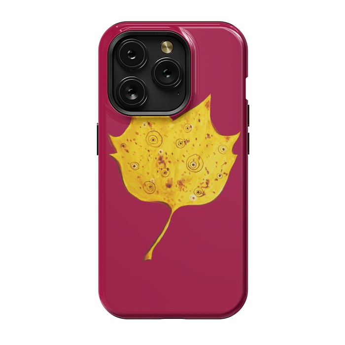 iPhone 15 Pro StrongFit Fancy Yellow Autumn Leaf by Boriana Giormova