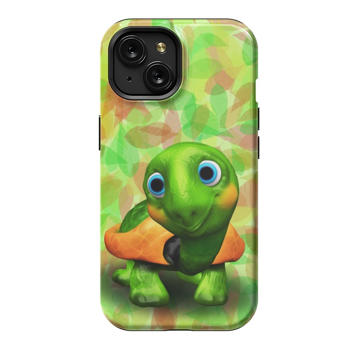 iPhone 15 StrongFit Green Turtle Baby 3D by BluedarkArt