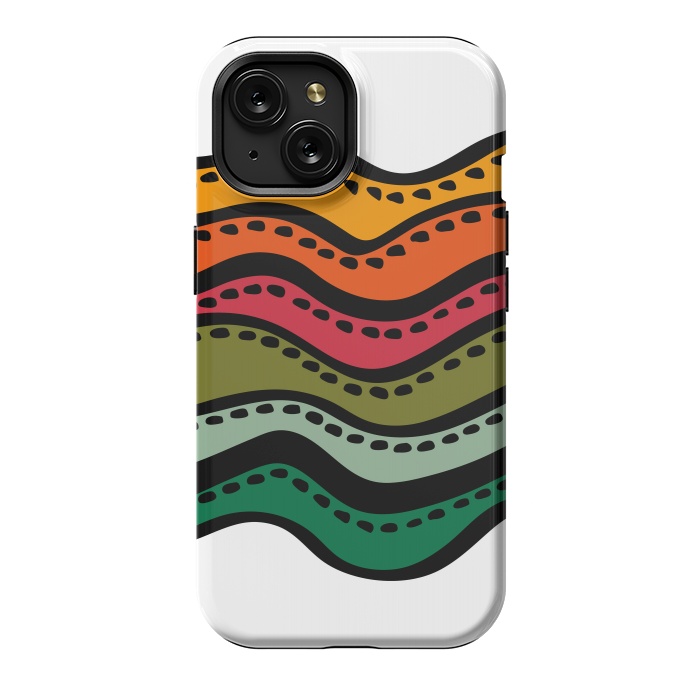 iPhone 15 StrongFit Color Waves by Majoih