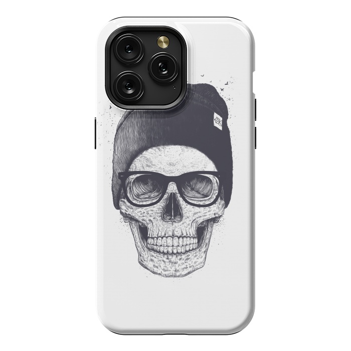 iPhone 15 Pro Max StrongFit Black skull in hat by kodamorkovkart