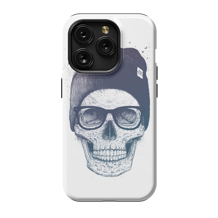 iPhone 15 Pro StrongFit Colorful skull in hat by kodamorkovkart