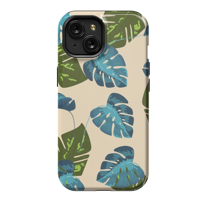 iPhone 15 StrongFit Monstera Abstract by Creativeaxle
