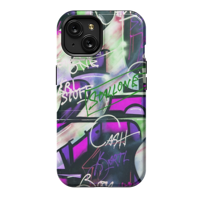 iPhone 15 StrongFit Colorful Graffiti by Andrea Haase