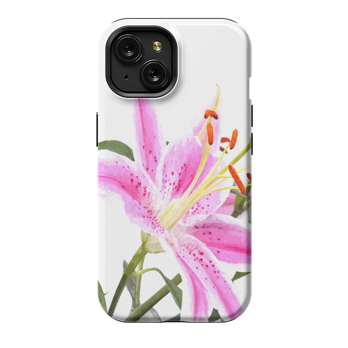 iPhone 15 StrongFit Pink Lily by Alemi