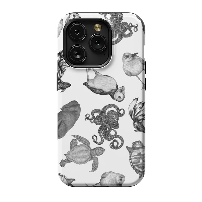 iPhone 15 Pro StrongFit Cute Sea Animals Party by ECMazur 