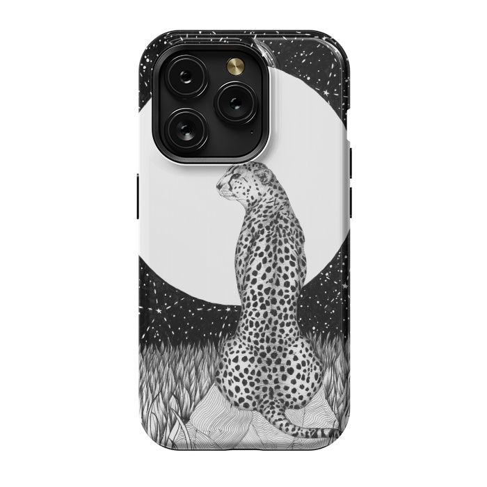 iPhone 15 Pro StrongFit Cheetah Moon by ECMazur 