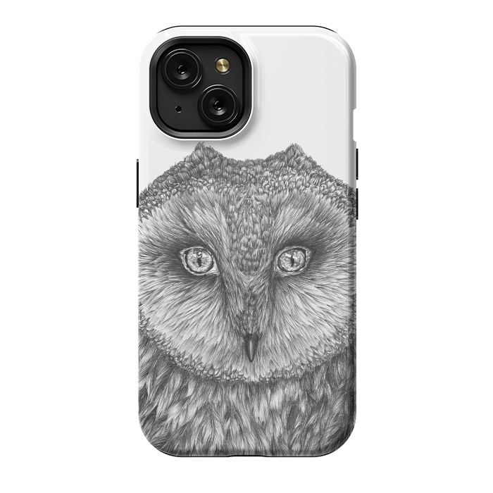 iPhone 15 StrongFit Little Barn Owl by ECMazur 