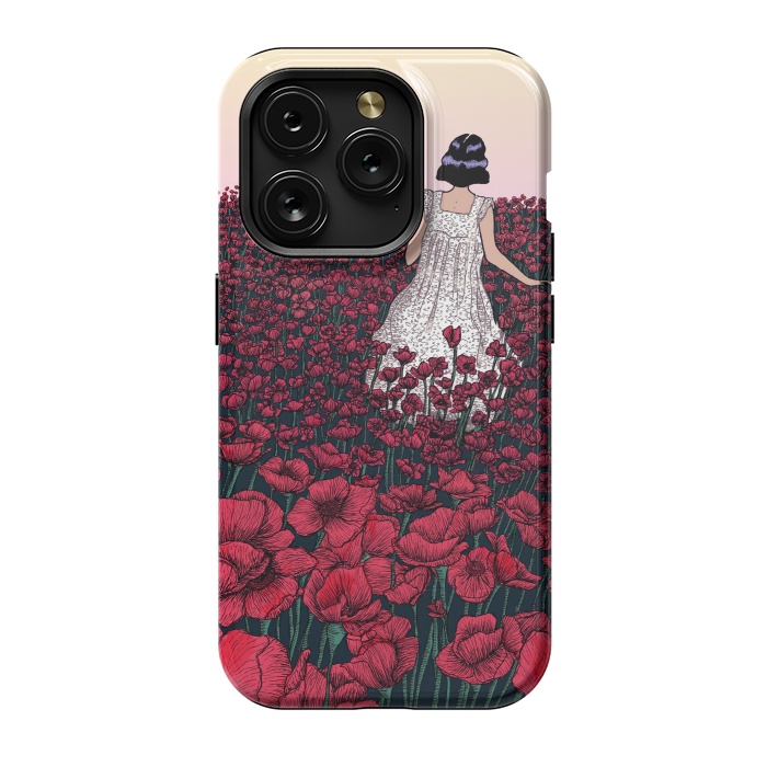 iPhone 15 Pro StrongFit Field of Poppies II by ECMazur 